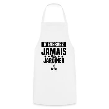 N'enervez Jamais Un Jardinier Jardin - Tablier de cuisine - blanc - Devant - AI Model Male 185 dark (185cm)