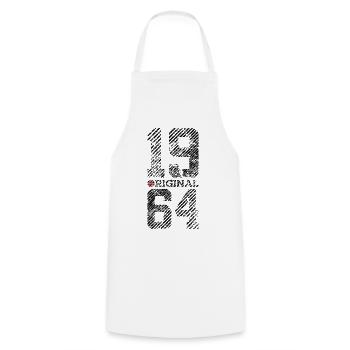 62ND BIRTHDAY VINTAGE ORIGINAL 1964 - Cooking Apron - white - Front - AI Model Male 185 dark (185cm)