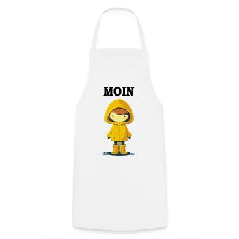 Moin - Kochschürze - Weiß - Vorne - AI Model Male 185 dark (185cm)