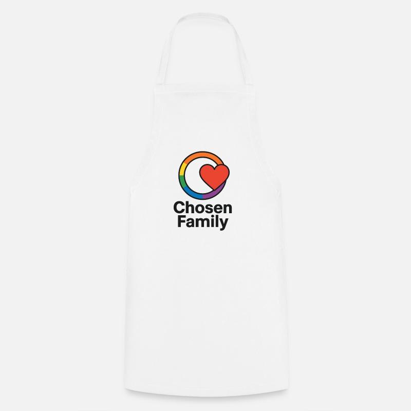 Inclusive heart with rainbow frame - Cooking Apron - white