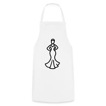 Flamenco - Cooking Apron - white - Front - AI Model Male 185 dark (185cm)