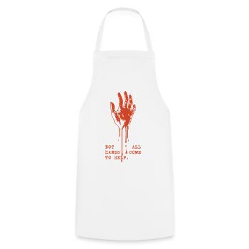 Rote Tropfende Hand Protest - Kochschürze - Weiß - Vorne - AI Model Male 185 dark (185cm)