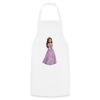 Lila Prinzessin mit Krone - Kochschürze - Weiß - Vorne - AI Model Male 185 dark (185cm)
