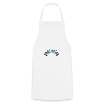 Father & Son | Parents gifts | Gifts Children - Cooking Apron - white - Front - AI Model Male 185 dark (185cm)