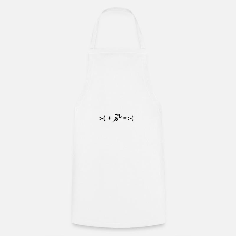 Running Marathon Half Marathon Jogging Runners - Cooking Apron - white