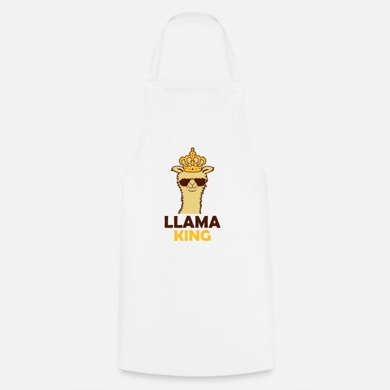 Llama King Chef cool - Tablier de cuisine - blanc