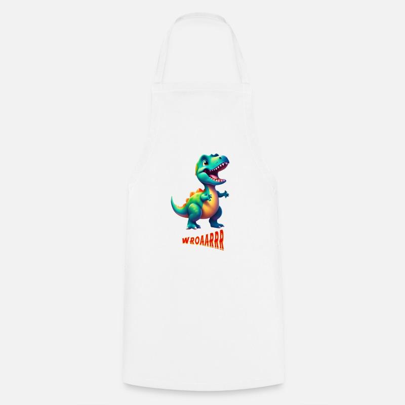 Dino - Kochschürze - Weiß