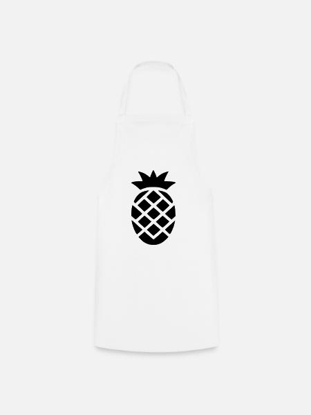 Ananas - Kochschürze - Weiß