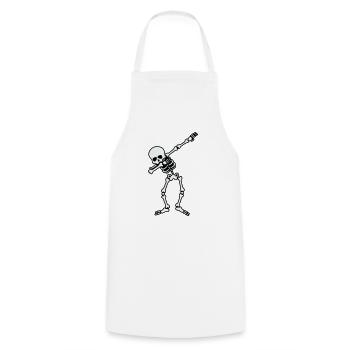 skull dabbing - Kochschürze - Weiß - Vorne - AI Model Male 185 dark (185cm)