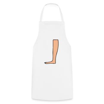 Leg Heiroglyph - Cooking Apron - white - Front - AI Model Male 185 dark (185cm)