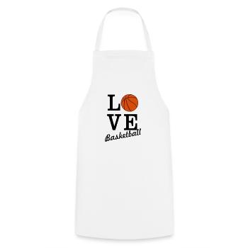 dear basketball - Cooking Apron - white - Front - AI Model Male 185 dark (185cm)