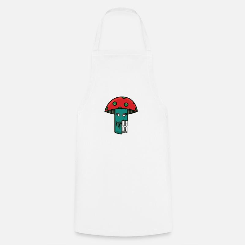 Échantillon de champignon - Tablier de cuisine - blanc