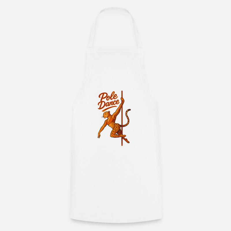Pole dance Léopard Pole Dancer Cadeau - Tablier de cuisine - blanc