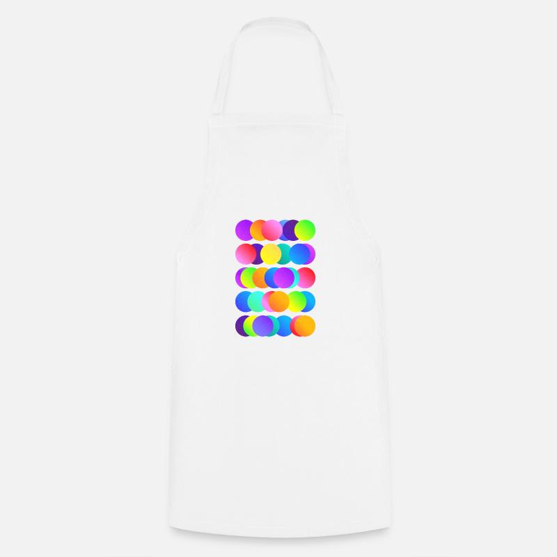Cercles aux couleurs vives - Tablier de cuisine - blanc