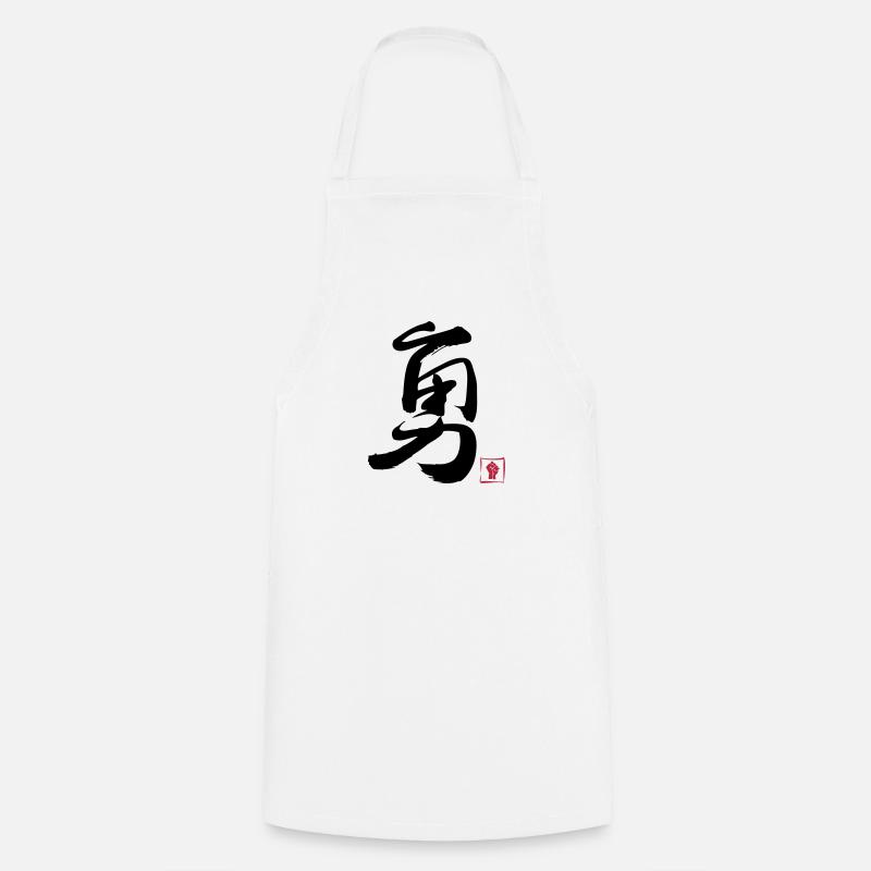 Courage Chinois - Tablier de cuisine - blanc