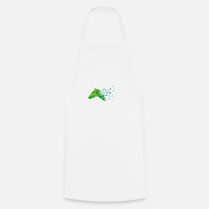 Cheval vert cheval cadeau - Tablier de cuisine - blanc
