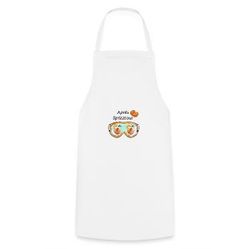 Après ski,spritzi, ski goggles, cocktail, ski,winter - Cooking Apron - white - Front - AI Model Male 185 dark (185cm)