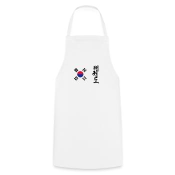 Taekwondo Taekwondoin Tae-Kwon-Do Tae Kwon Do - Cooking Apron - white - Front - AI Model Male 185 dark (185cm)