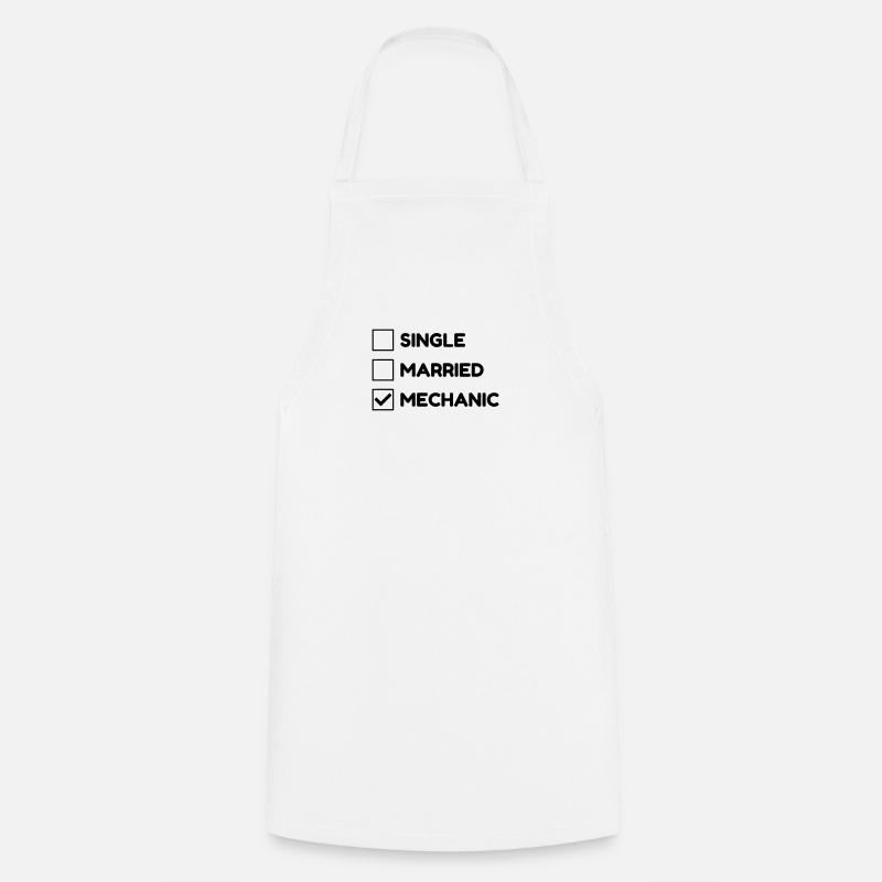 mécanique / mécanicien / mécano / garage - Tablier de cuisine - blanc