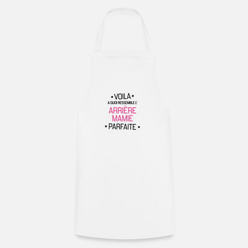 Mamie / Mamy / Grand Mere / Grand-Mère / Bébé - Tablier de cuisine - blanc