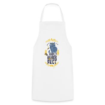 CAT PERFECT - chats de pêche de chat Souris Proverbes shirt - Tablier de cuisine - blanc - Devant - AI Model Male 185 dark (185cm)