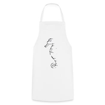 Portrait Neon en Ligne Moderne - Tablier de cuisine - blanc - Devant - AI Model Male 185 dark (185cm)