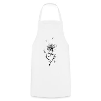 Pissenlit pissenlit avec coeur - Tablier de cuisine - blanc - Devant - AI Model Male 185 dark (185cm)