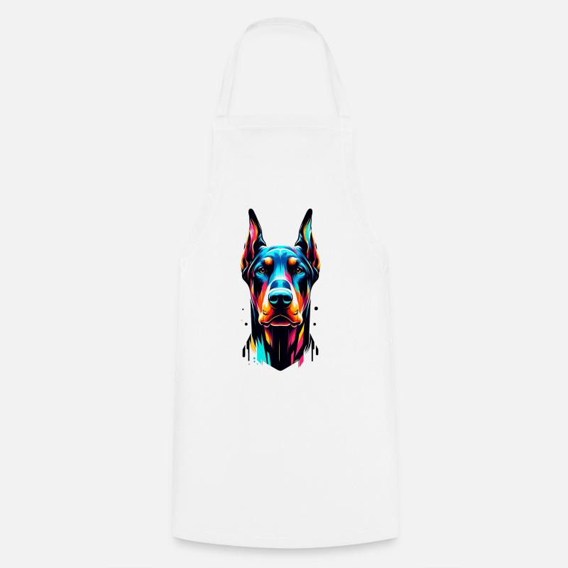 Chien peint quatre - Tablier de cuisine - blanc