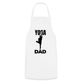 Yoga Dad - Cooking Apron - white - Front - AI Model Male 185 dark (185cm)