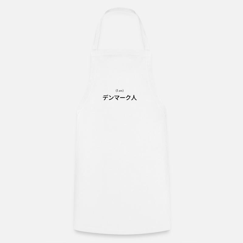T-shirt japonais (je suis) Nihongo danois - Tablier de cuisine - blanc