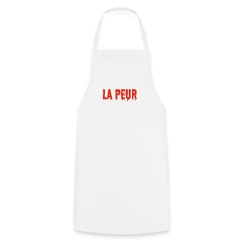La Peur en sang - Tablier de cuisine - blanc - Devant - AI Model Male 185 dark (185cm)