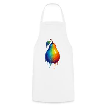 Pear with colorful gradient - Cooking Apron - white - Front - AI Model Male 185 dark (185cm)