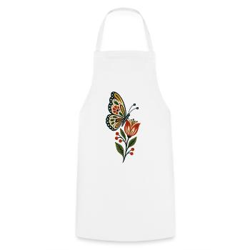 Schmetterlinge Schöner Schmetterling - Kochschürze - Weiß - Vorne - AI Model Male 185 dark (185cm)