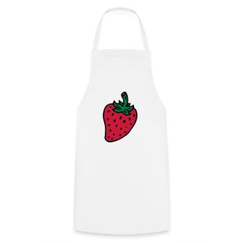 Erdbeere Strawberry Beere - Kochschürze - Weiß - Vorne - AI Model Male 185 dark (185cm)