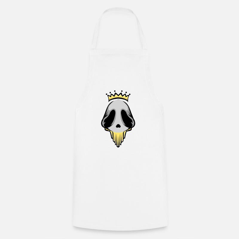 Logo du roi extraterrestre - Tablier de cuisine - blanc