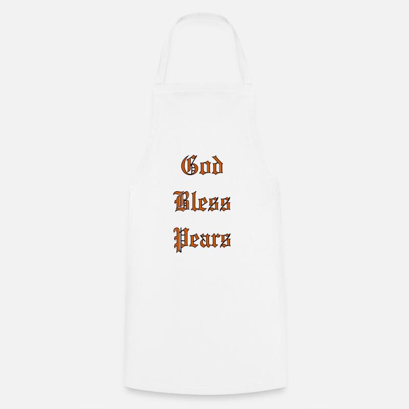 GodBlessPears - Kochschürze - Weiß
