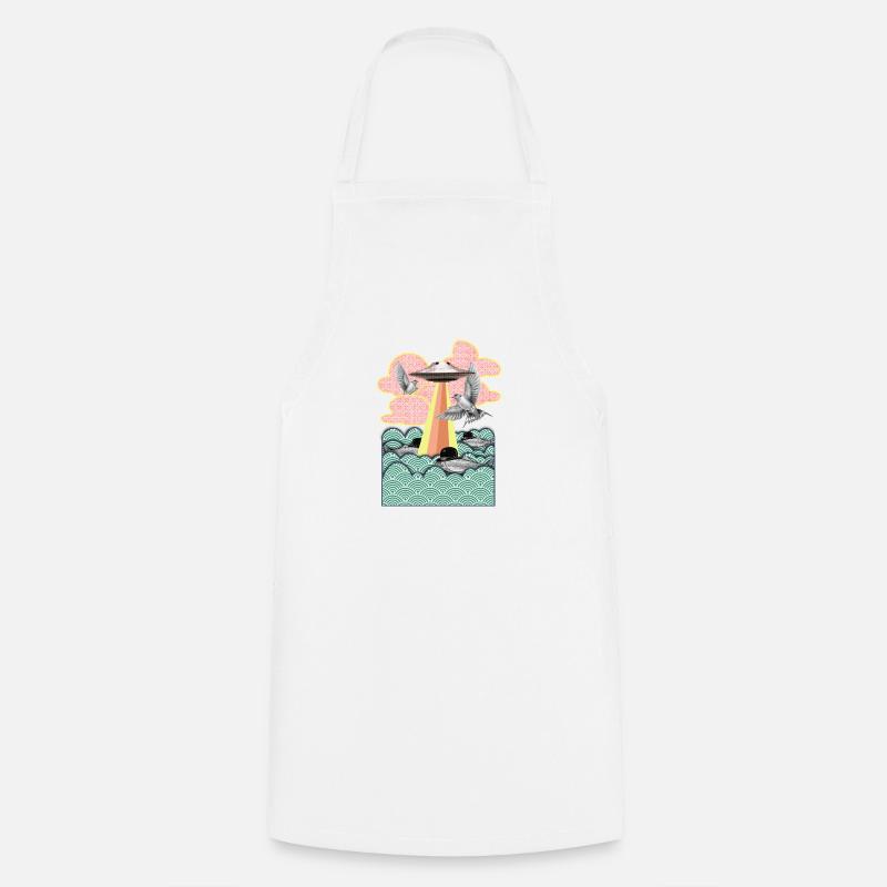 Flamingo - Cooking Apron - white