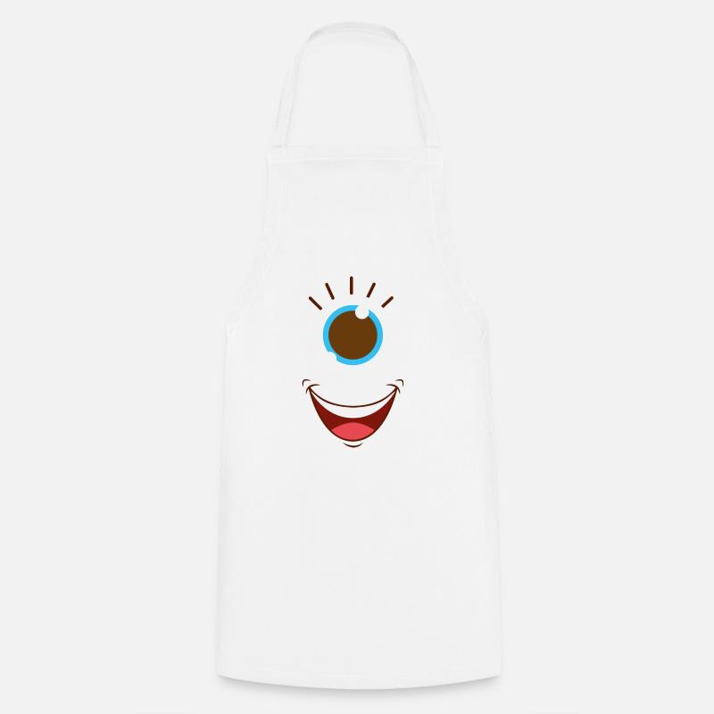 MONOEYE drôle Halloween cadeau de carnaval - Tablier de cuisine - blanc