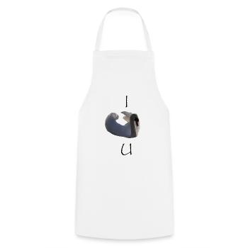 I swan you - I love you - Kochschürze - Weiß - Vorne - AI Model Male 185 dark (185cm)