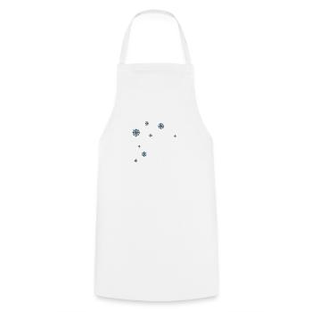 Schneeflocken - Kochschürze - Weiß - Vorne - AI Model Male 185 dark (185cm)