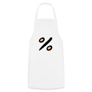 Percent icon. % sign. Hand drawn. - Cooking Apron - white - Front - AI Model Male 185 dark (185cm)