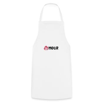 Amour / Anarchie - Tablier de cuisine - blanc - Devant - AI Model Male 185 dark (185cm)