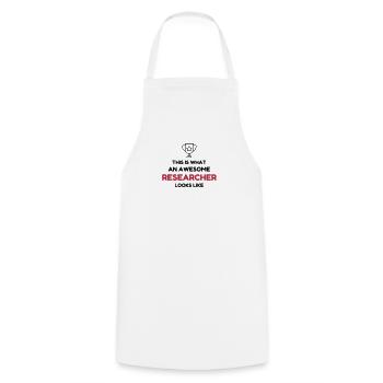 Researcher Research Forscher Chercheur Recherche - Cooking Apron - white - Front - AI Model Male 185 dark (185cm)