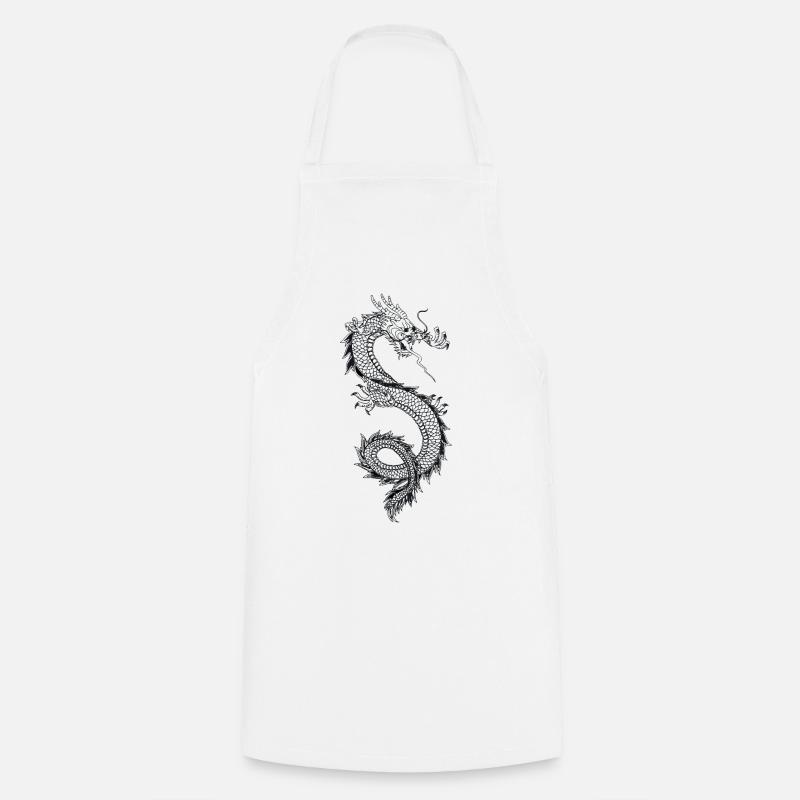 Dragon - Cooking Apron - white