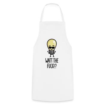 What the fuck funny light bulb pun Watt WTF - Cooking Apron - white - Front - AI Model Male 185 dark (185cm)