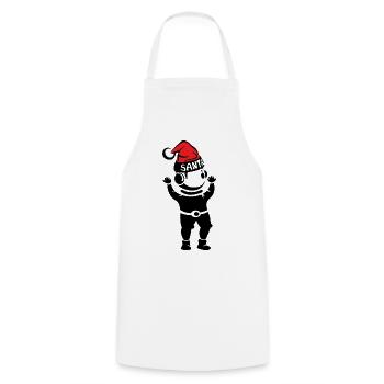 Astronaute Noël Noël chapeau Space Rocket - Tablier de cuisine - blanc - Devant - AI Model Male 185 dark (185cm)