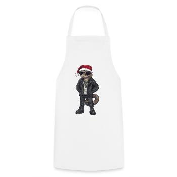 Cobra-serpent Hiver de Noël - Tablier de cuisine - blanc - Devant - AI Model Male 185 dark (185cm)