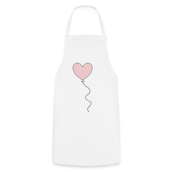 Valentinstag Pink Heart, Valentinstag - Kochschürze - Weiß - Vorne - AI Model Male 185 dark (185cm)