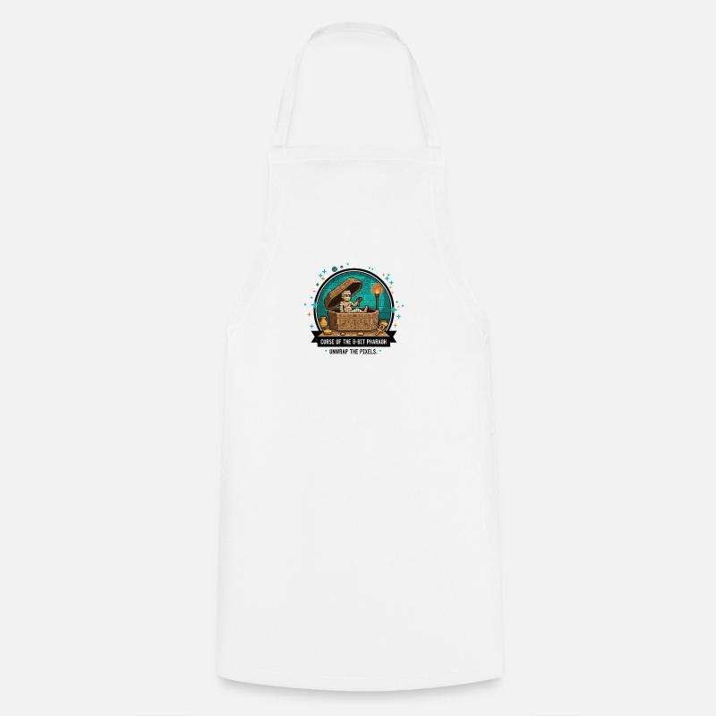 8-Bit Pharaoh's Tomb - Cooking Apron - white