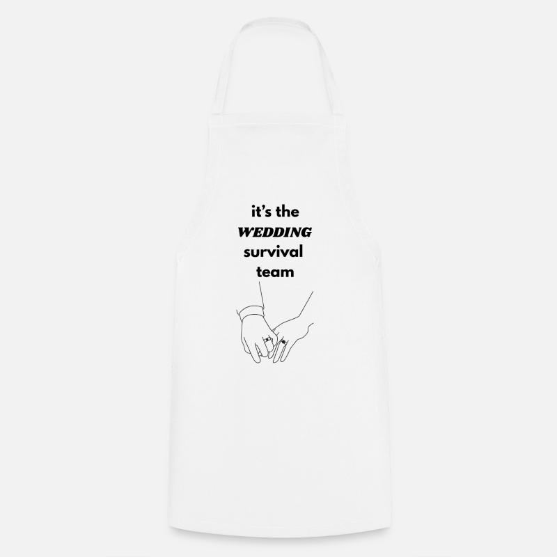 Togetherness Line Art - Cooking Apron - white